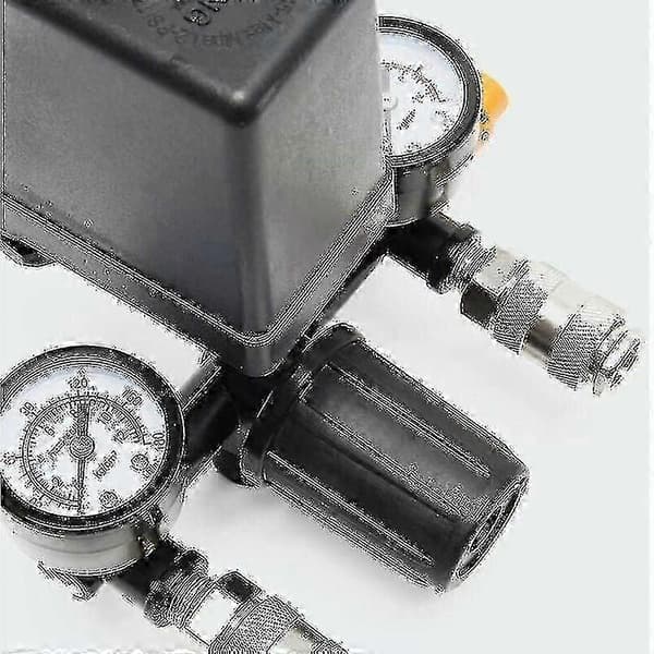 Trykkregulator med trykkbryter for kompressor Trykkbryter med 2 skjermer
