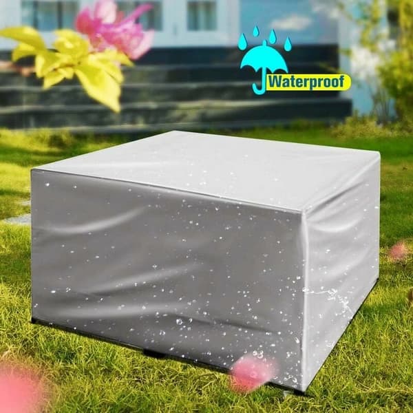 Vattentätt trädgårdsmöbelskydd, Anti-UV Polyester för rektangulära bord och stolar, Storlek 115x115x70 cm