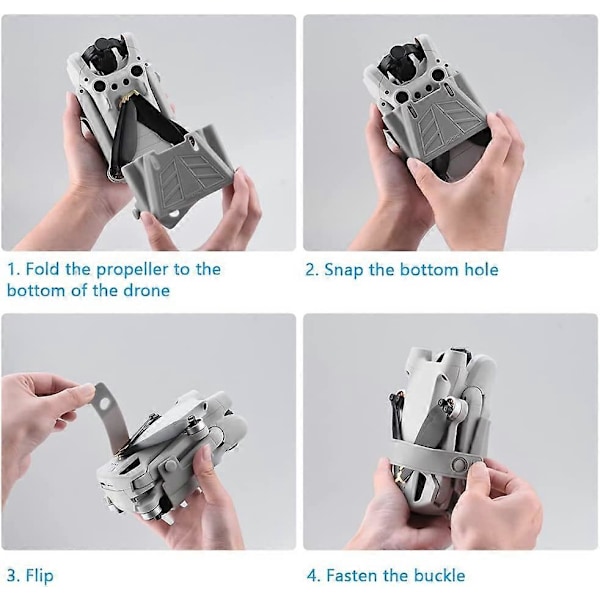 Propellerskydd, TPU Mjukt Gummi Propellerstabilisator Skydd för DJI Mini 3 Pro Drönartillbehör (Grå)