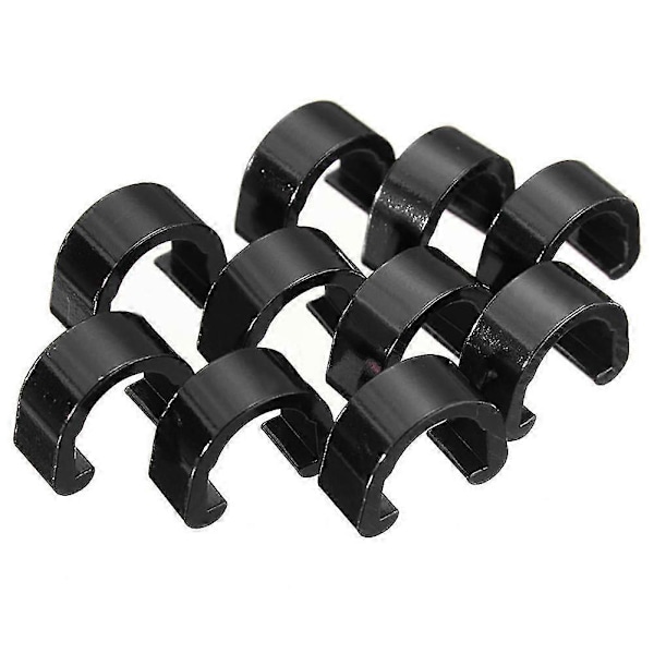 Silver 10 st MTB Cykel Guide Kablar C-clips Spänne