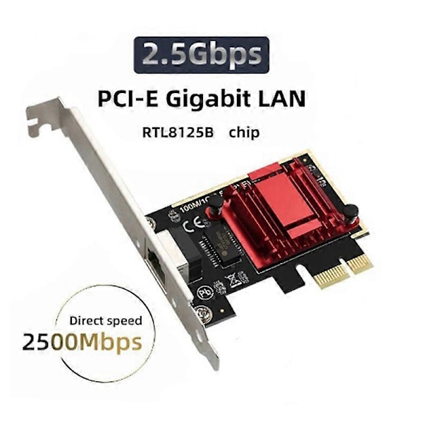 2.5G PCI-E til RJ45 Netværkskort Wifi Receiver Gigabit Diskless Netværkskort Ethernet 2500Mbps 2.5Gbp