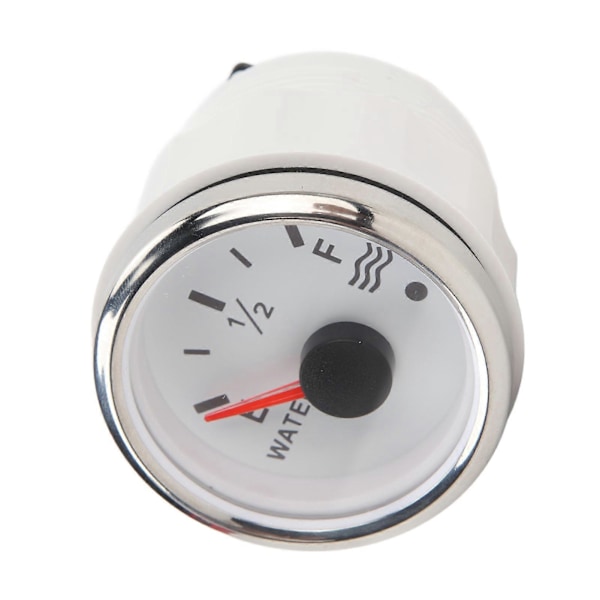 52MM Vandstandsmåler E 1/2 F Farverig Baggrundsbelysning 240 til 33 ohm til RV Yacht Båd DC9 til 32V Hvid Skive med Sølv Cover