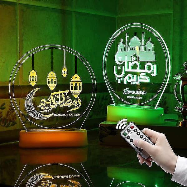 Eid Mubarak Dan Mubarak Rative Led S Islam Bords Rat Ed 3d Akryl För Hem Säng
