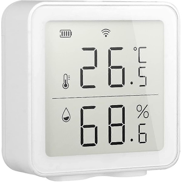 Wifi Trådlös Temperatursensor, Wifi Temperatur- och Luftfuktighetsmätare, Trådlös Hygrometer Termometer för Inomhusbruk, Hemautomatiseringssystem