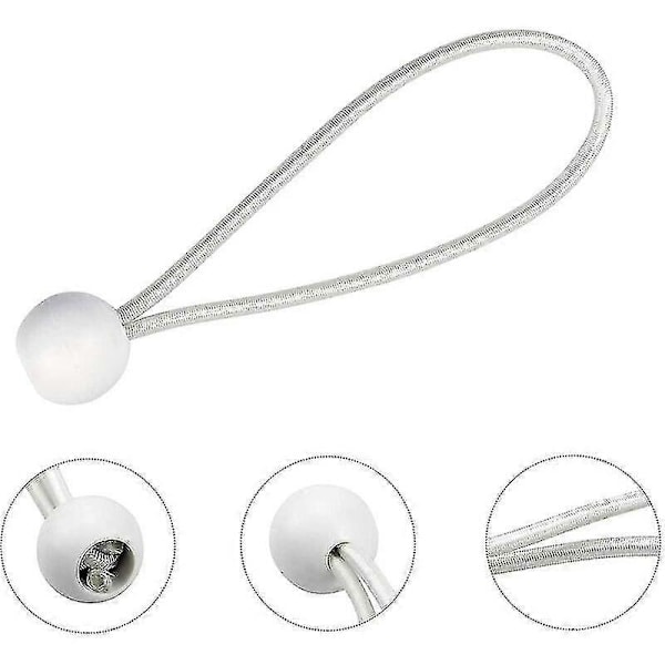 50 stk. elastiske kugle-bungee snore, presenningsstrammer til pavillon, camping