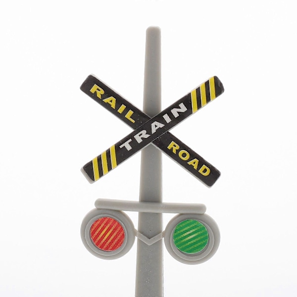 8 stk. Model Tog Trafiklys Jernbane Mini Signallys Mikro Landskabslys Krydsningsskilt Model til DIY Sandbord Dekorationer
