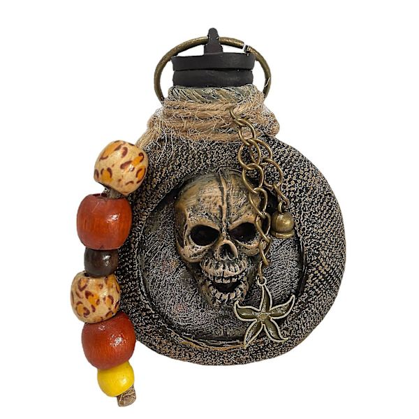 Halloween Skull Pirate Rom Blomster Vas Desktop Ornament Tillbehör Fest Vattenglas Vinflaska Heminredning