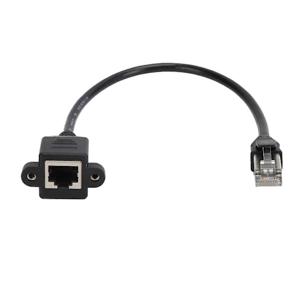 Nettverkskabel Forlengelse Hann til Hunn Med Skruehull Fikserbar Adapterkabel for LAN Nettverkskomponenter 0,3 meter