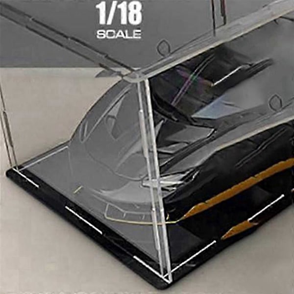 Transparent Leksaksbilsmodell Varm Dammtät Display Skyddsbox, Lämplig kompatibel med 1/18