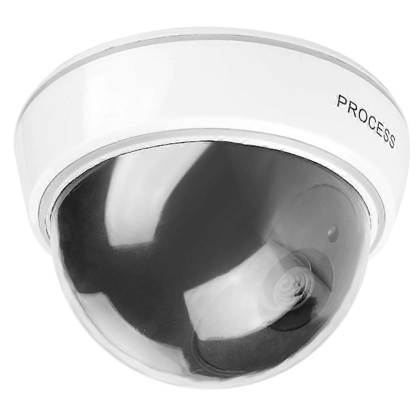 Kupol Simuleringskamera Attrapp Falsk Säkerhetsövervakare Alarm Blinkande LED-Lampa