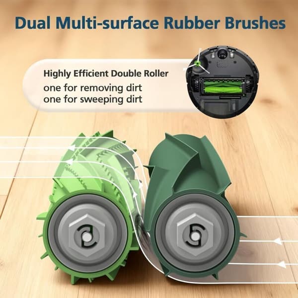 Sæt med 4 børsteruller til iRobot Roomba støvsugere i7 i7+ j7 j7+/Plus i3 i3+ i4 i4+ i6 i6+ i8 i8+ E5 E6 E7