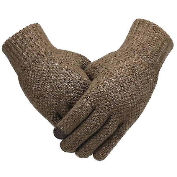 Vinter män stickade handskar pekskärm hög kvalitet hanvante Tjocka varm Style2