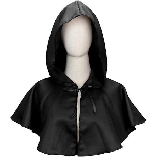 Halloween Kostume Kappe Hat Død Djævel Kappe Middelalder Hætte Gotisk Kappe Kappe til Vampyr Kappe Halloween Cosplay Fest Kostumer Rekvisitter