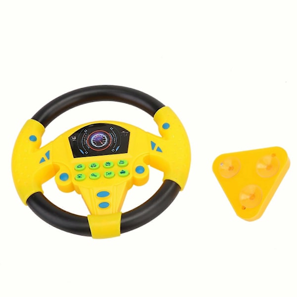 Baby Pedagogisk Copilot Ratt Musikk Barn Intelligent Leke (Gul)