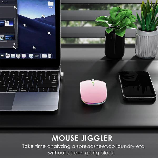 Mus Jiggler Anti-Hibernate Auto-Move Cursor Virtuel Trådløs Bluetooth Mus Forhindrer Computer Lås