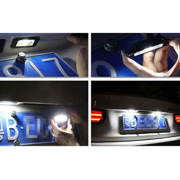 To LED nummerpladelys. 6000K farvetemperatur. Til MINI R50