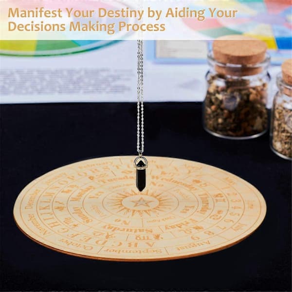 Stjernependelbrett Tre Dowsing Board Divinasjon Metafysisk Meldingstavle