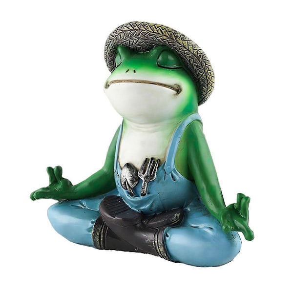 Frø Have Statue Frø Meditation Blomsterpotte, Velegnet til Små Planter, Unik Blomsterpotte Dekoration