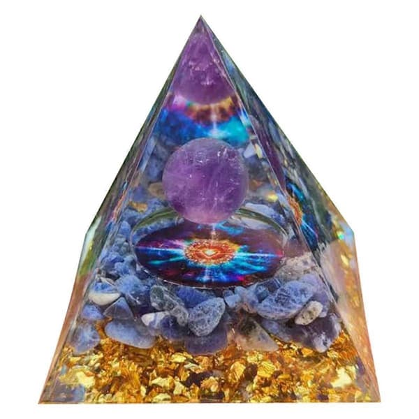 C Pyramide Ornamenter KrystalEnergi Generator Orgon Pyramide til E-Energi Beskyttelse Healing Meditati