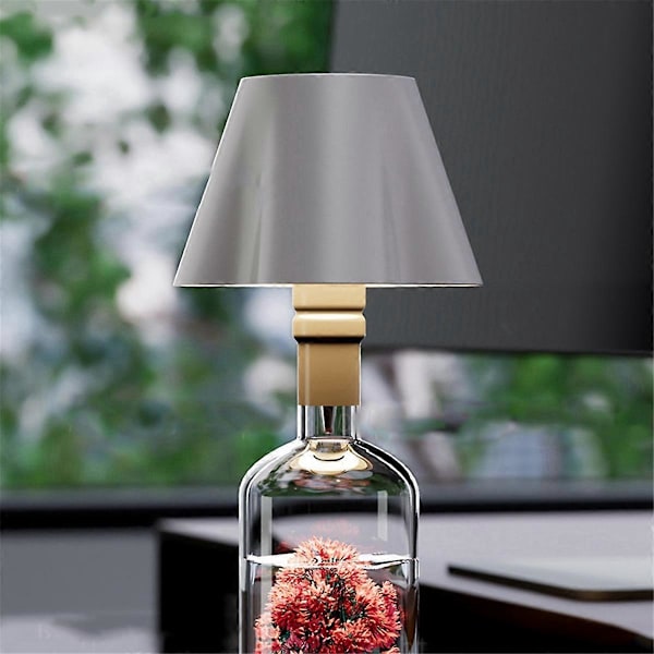 Touch Control LED Vinflasklampa - 3-färgs Trådlös Bordslampa för Vardagsrum, Bar, Restaurang