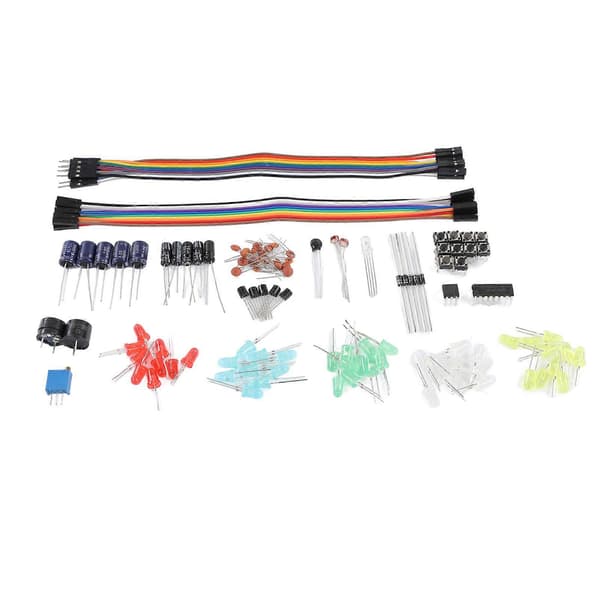 Elektronik Kit Starter Sjovt Sortiment Udviklingskomponent med 830 Hullers Breadboard til R3