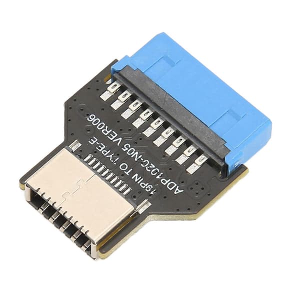 USB Frontpaneladapter 19PIN USB3.0 till Typ C Front A Key Interface USB 3.0 19PIN Adapter för PC Moderkort 19PIN till TYPE E Uppåt
