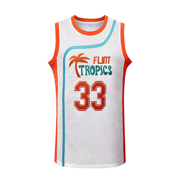 baskettröja Flint Tropics 33# tröja T-shirt white XXL