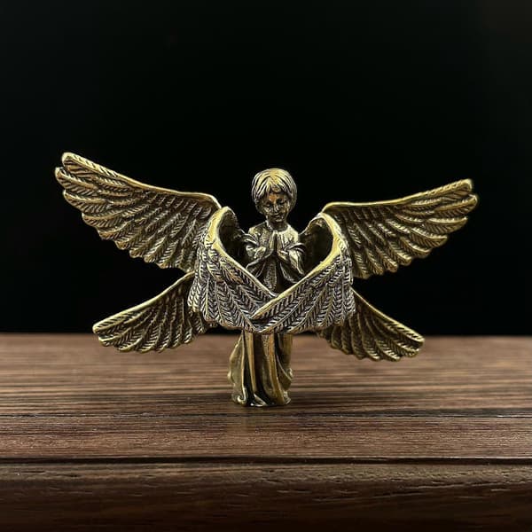 Vinge Kerub Figurer Engel Figur Engel Statue til Spisestue Julebord