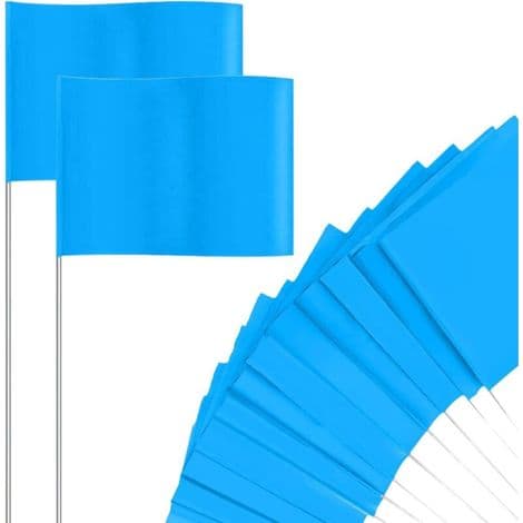 Plenmarkeringsflagg - 100 stk fluorescerende vimpler for