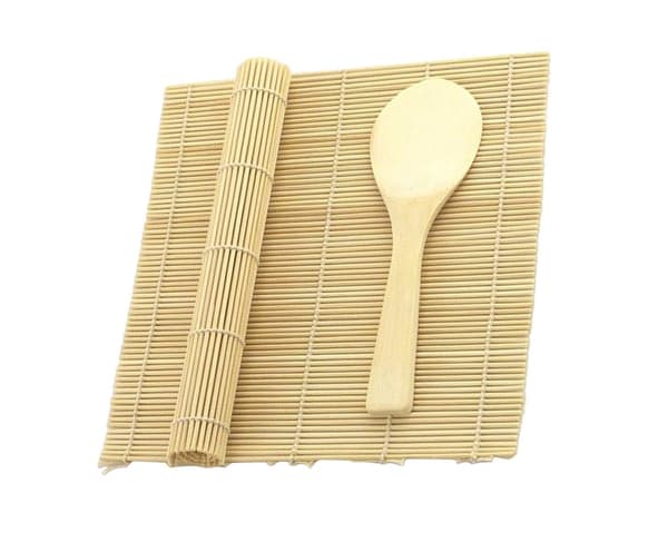 bitar bambu sushirullar, 24 * 24cm sushi rullmatta i japansk stil