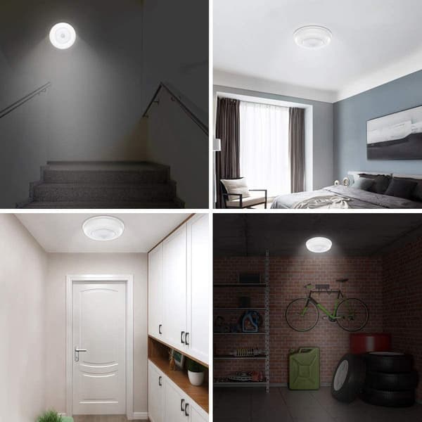 LED Smart Kroppssensor Taklampe Menneskekropp Lyskontroll Korridor Trappelys Garderobelys Nattlys White light