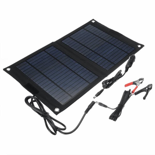 Foldet solpanel - Polykrystallinsk silicium solcelleoplader til bilbatteri