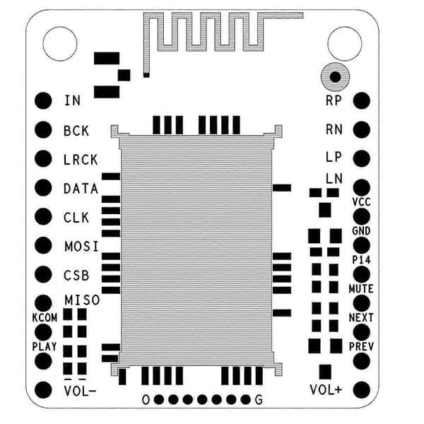 CSR8670 Bluetooth V5.0 Low Energy Audio Module SBC/AAC/APTX/APTXLL Häviötön Pakkaus