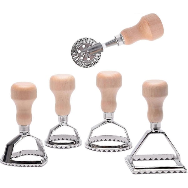 Ravioli maker med træhåndtag, pizzarulle