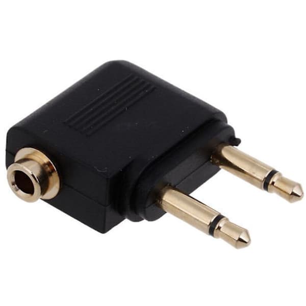 Adapter mono til flyhovedtelefoner 2 x 3,5 mm