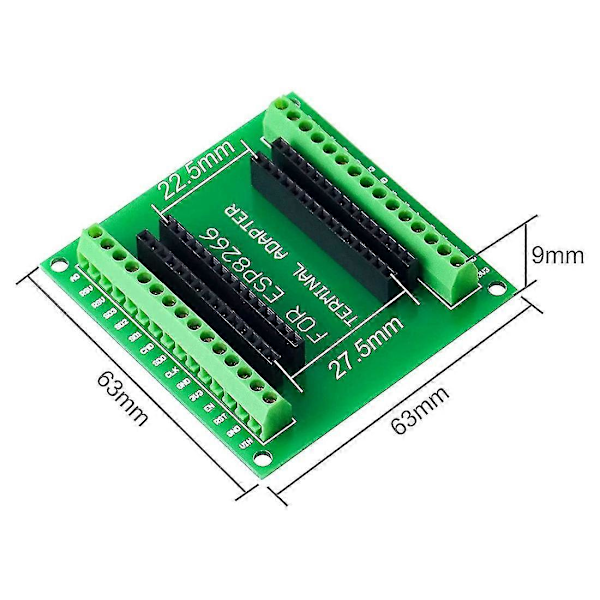 2 st ESP8266 Breakout Board GPIO 1 till 2 kompatibel med ESP8266 ESP-12E NodeMCU Utvecklingskort