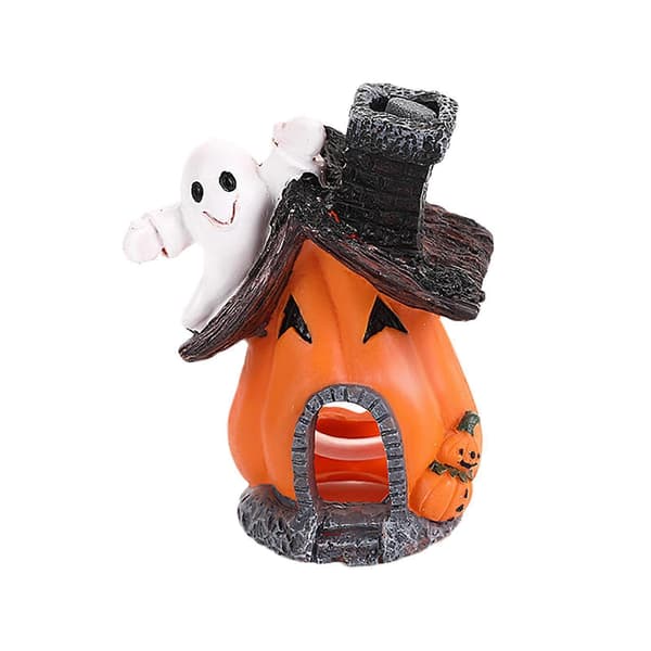 Halloween Gresskarhus Figur Dekorasjon Spøkelseshus Akvarium Ornament