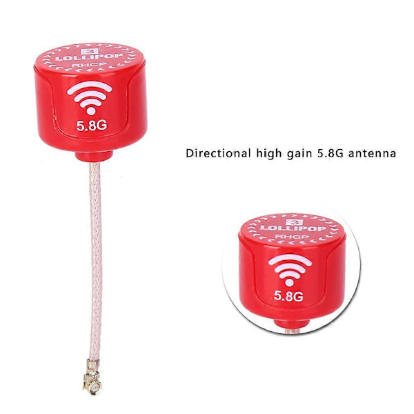 5.8Ghz 3dBi LHCP High Gain Antenne til FPV Racing Drone RC Dele Tilbehør RedUFL