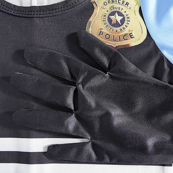 2023 Ny Halloweendräkt Barn Anime Judic Kanin Officer Cosplay Body Pojkar Tjej Jumpsuits Mask Set Födelsedagsfest Kläder 140cm