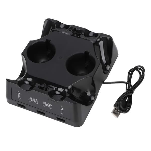 Multifunksjonell lader for PS4/PS4 MOVe PS4 VR-kontroller Fire ladedokk