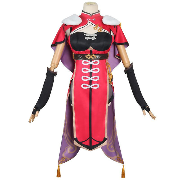 Ganyu Cosplay Kostym För Genshin Impact Ganyu Cosplay Kostym Halloween Klänning Kappa Costume XL