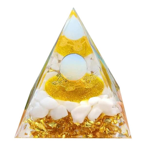 K Pyramide Ornamenter KrystallEnergi Generator Orgon Pyramide for E-Energi Beskyttelse Healing Meditasjon Krystall Chakra