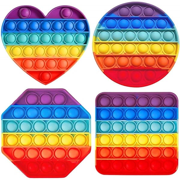 Regnbåge Studs Stress Relief Leksak - Stress Relief Sensorisk Leksak för Barn, Tonåringar och Vuxna