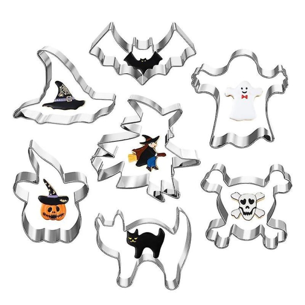 Halloween form Rostfritt stål bakskärare för potatis Molds för bakverksbakning Verktyg för halloweenmat C