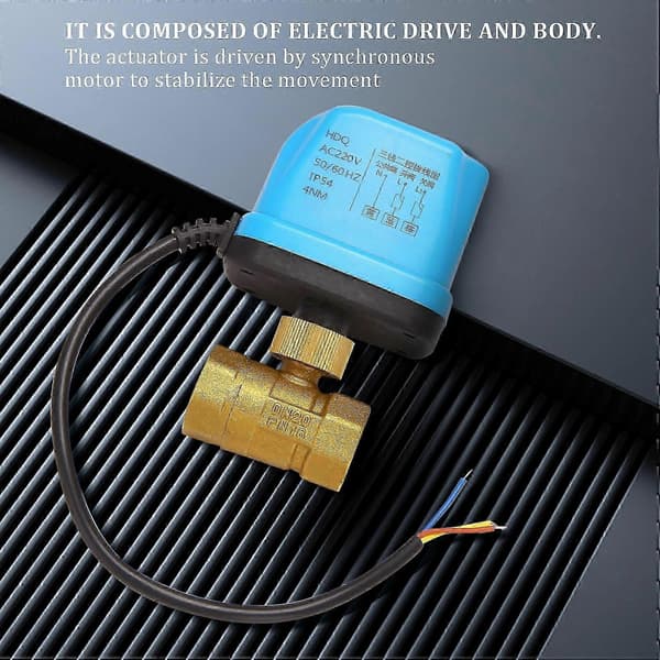 2-vejs Zoneventil Tovejsventil Motor Kugleventil Elektrisk Ventil Reverserende Kugleventil 220V D