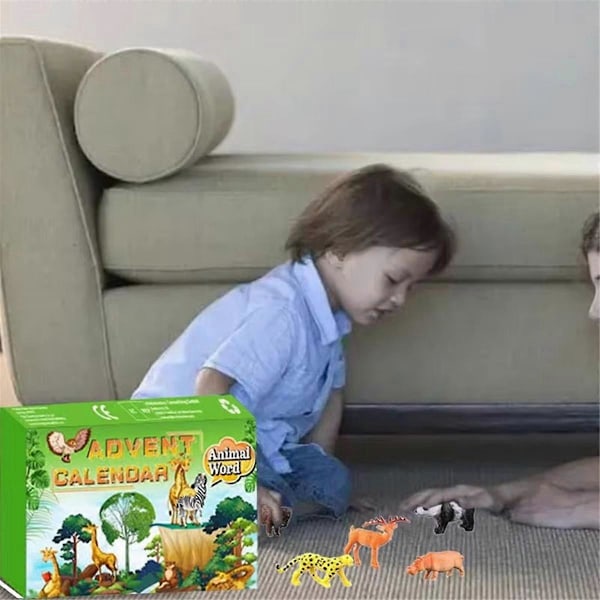 24 Djur Nedräkningskalender Kit God Jul Adventskalender Jul Hem Dekorativ DIY Gi