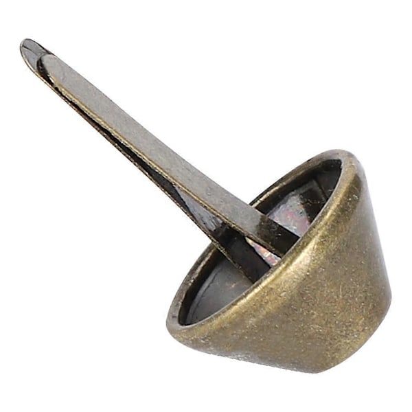 200 st Plattfot Nitar Antik Mässing DIY Läder Bagage Handväskor Hantverkstillbehör 12mm