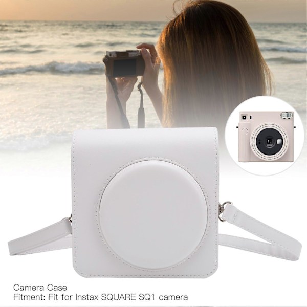 Kameran suojakotelo PU-nahkainen olkalaukku sopii Instax SQUARE SQ1 -valkoiselle