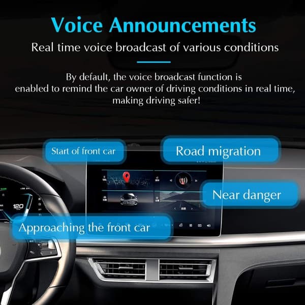 Android Stor Skærm Navigation USB Dash Cam med ADAS Køreassistancefunktion