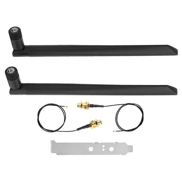 2 stk. IPEX4 til SMA-kabel for M.2 WiFi Bluetooth Ekstern Forlengelse 2 stk. 8DB Antenne